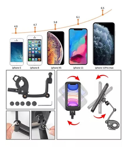 Soporte Holder Base Impermeable Moto